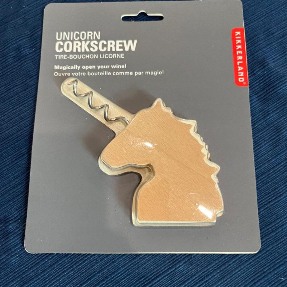 Kikkerland Unicorn Corkscrew - NEW